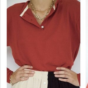 DONNI. 🆕 SWEATER HENLEY - RUST XS